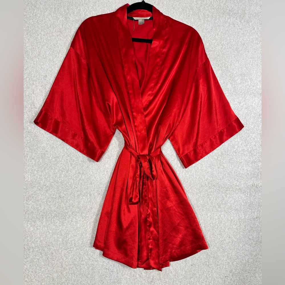 Victoria's Secret Red Satin Robe